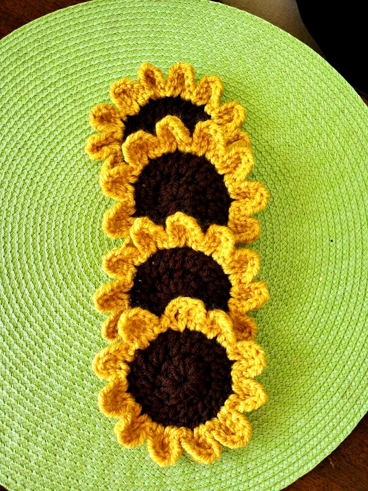 Sunflower Coasters - MixMatched Creations