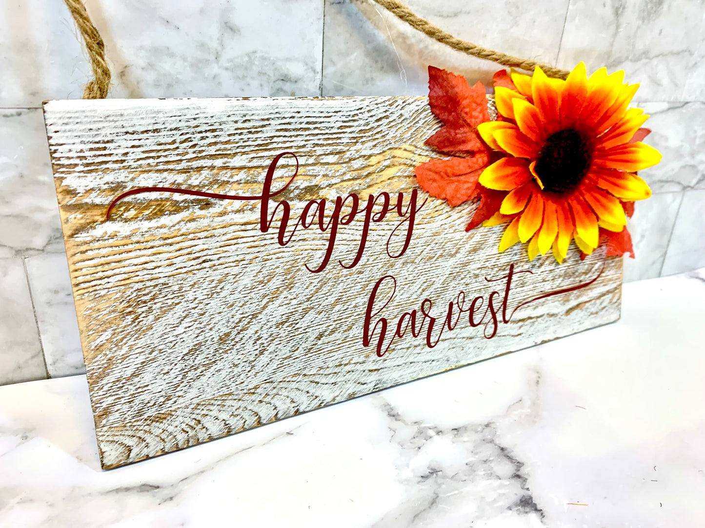 Happy Harvest Wooden Sign - MixMatched Creations