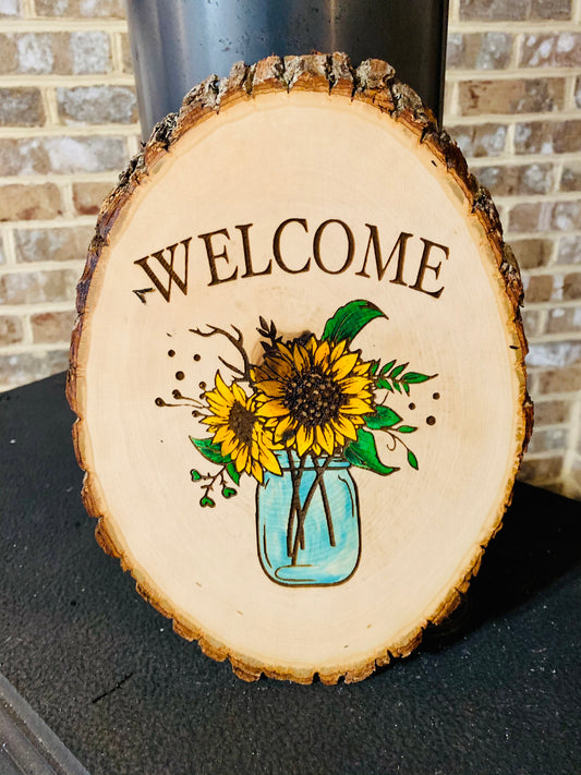 Welcome Sunflower Sign - MixMatched Creations
