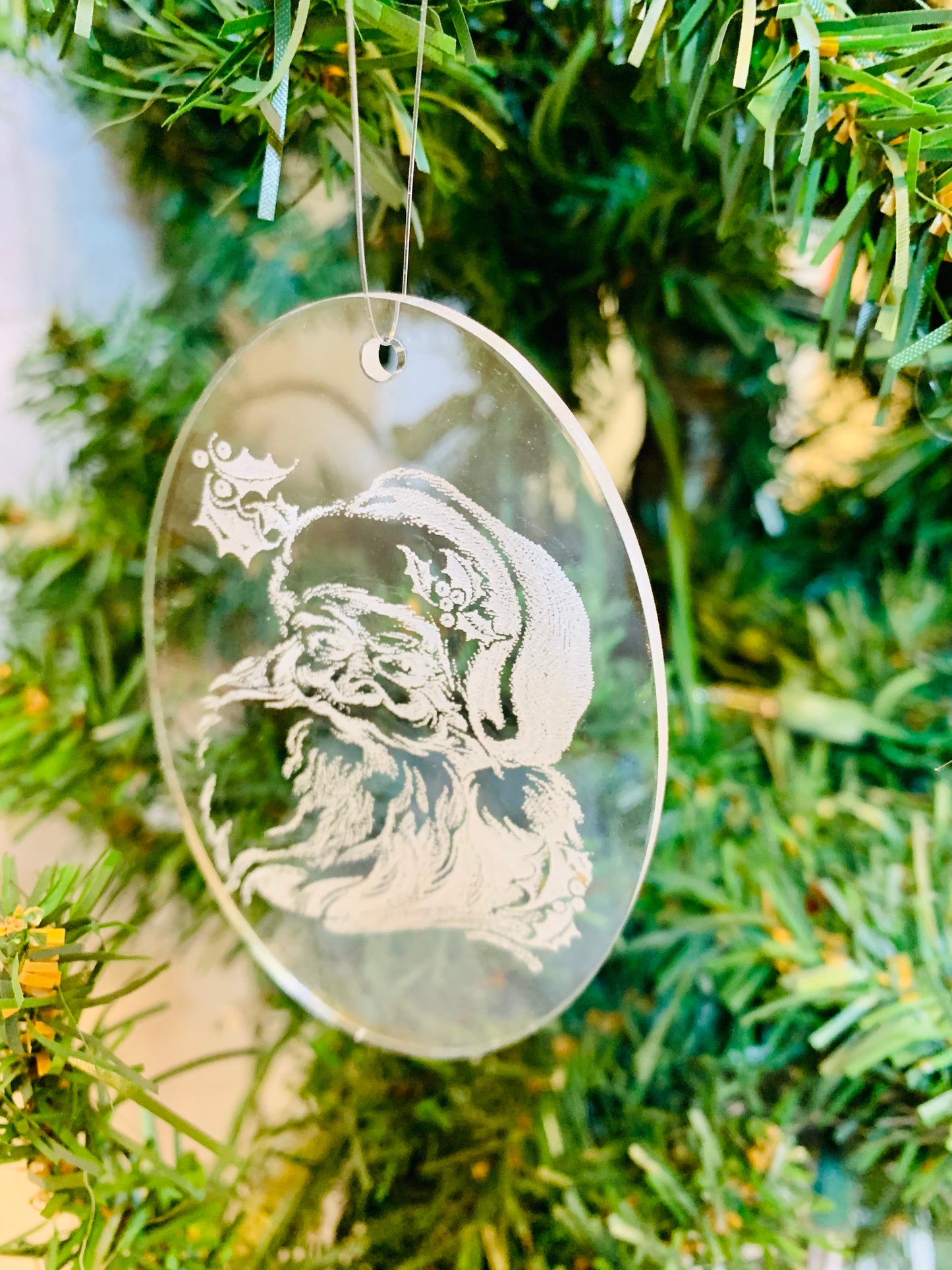 Santa Acrylic Christmas Ornament - MixMatched Creations