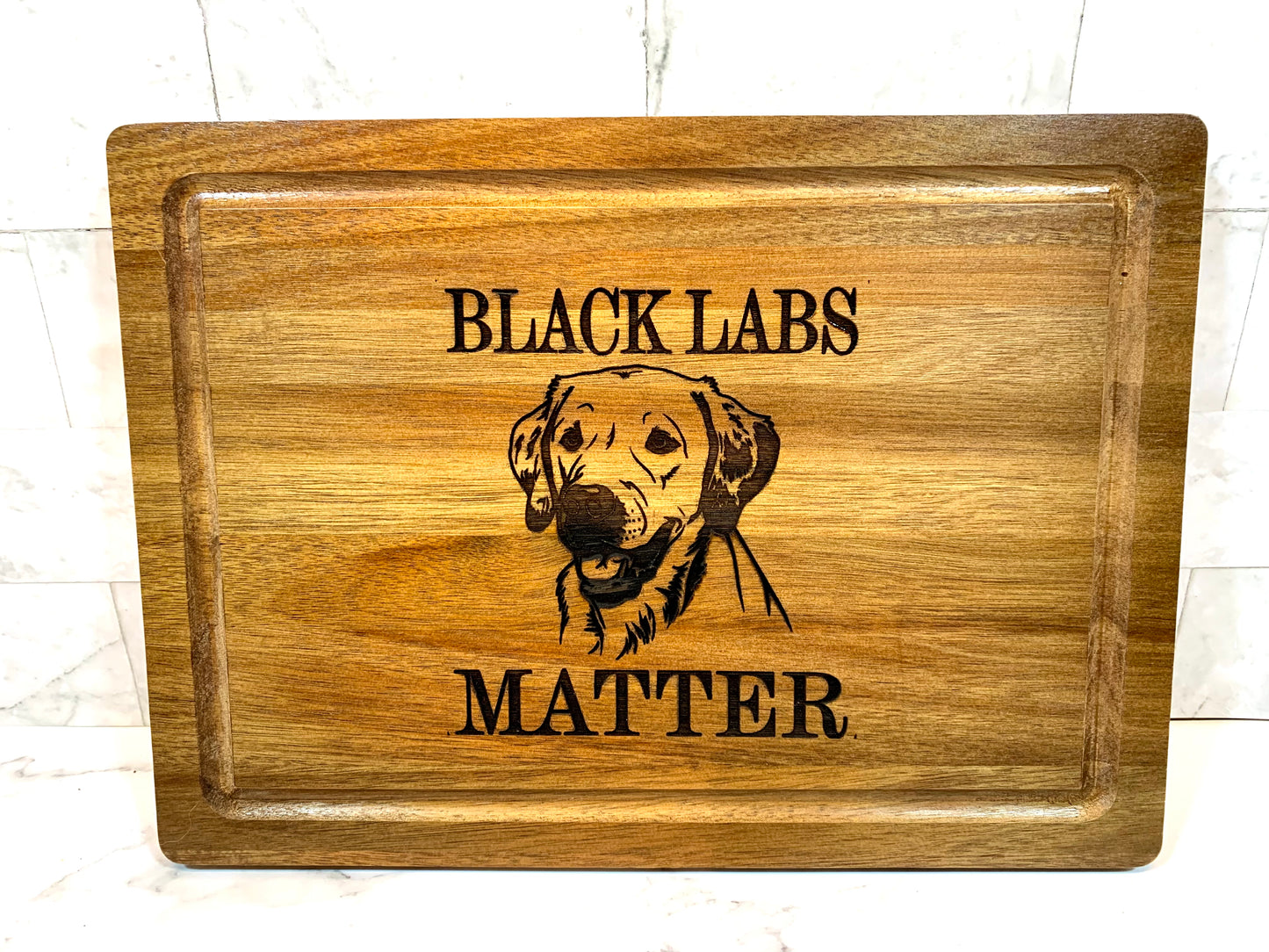 Black Labs Matter Cutting Board