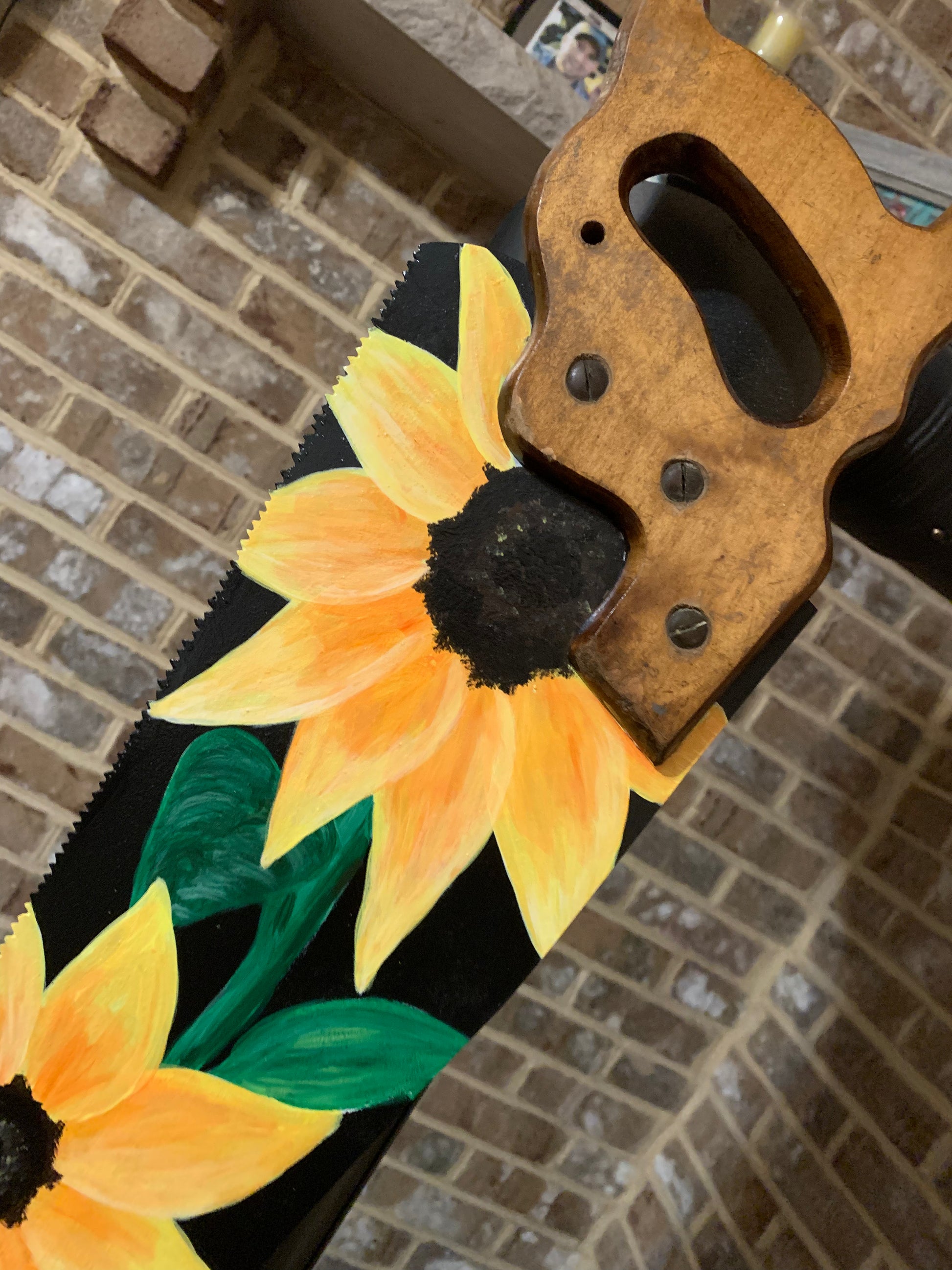 Sunflower Hand Painted Hand Saw - MixMatched Creations