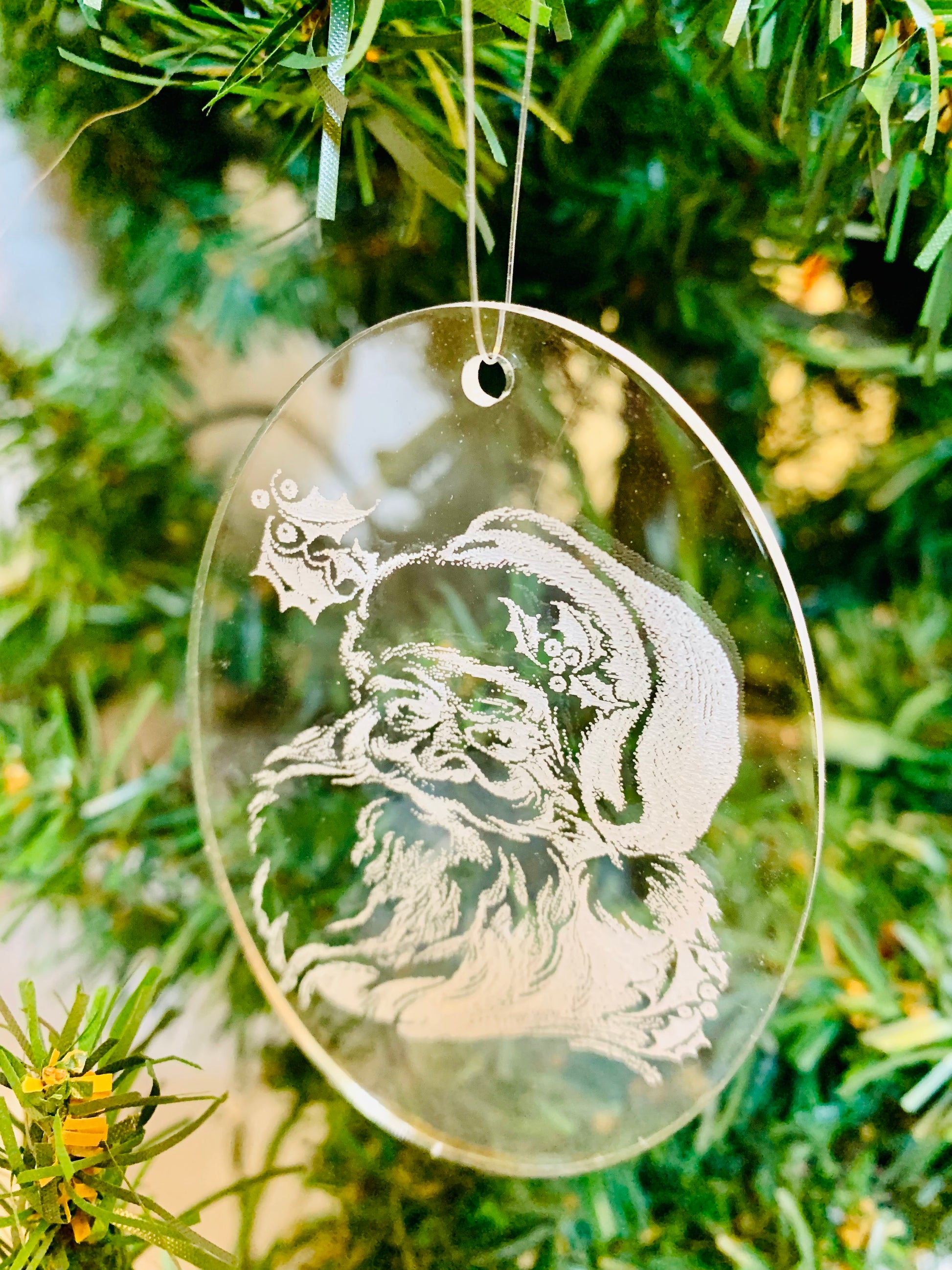Santa Acrylic Christmas Ornament - MixMatched Creations