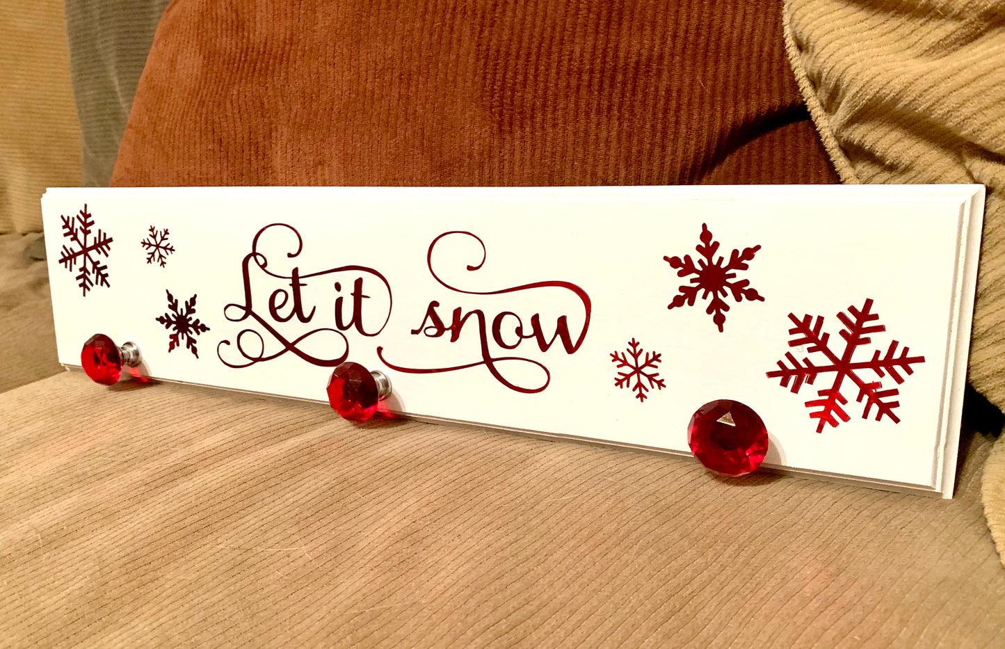 Let It Snow Christmas Stocking Hanger - MixMatched Creations