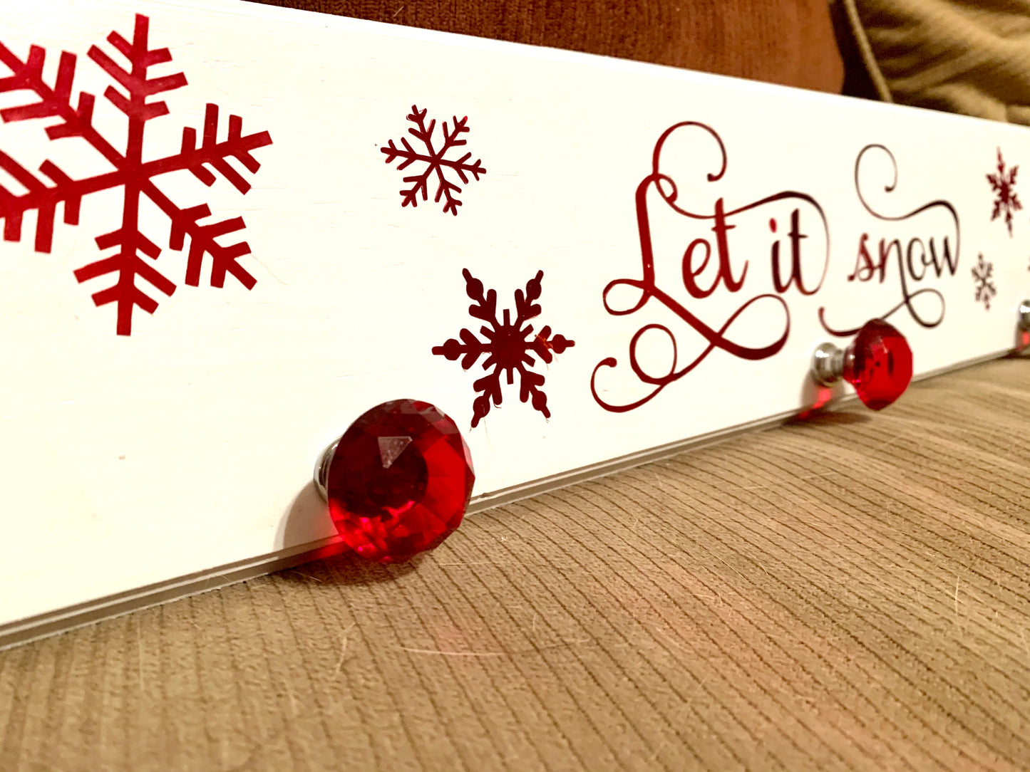 Let It Snow Christmas Stocking Hanger - MixMatched Creations