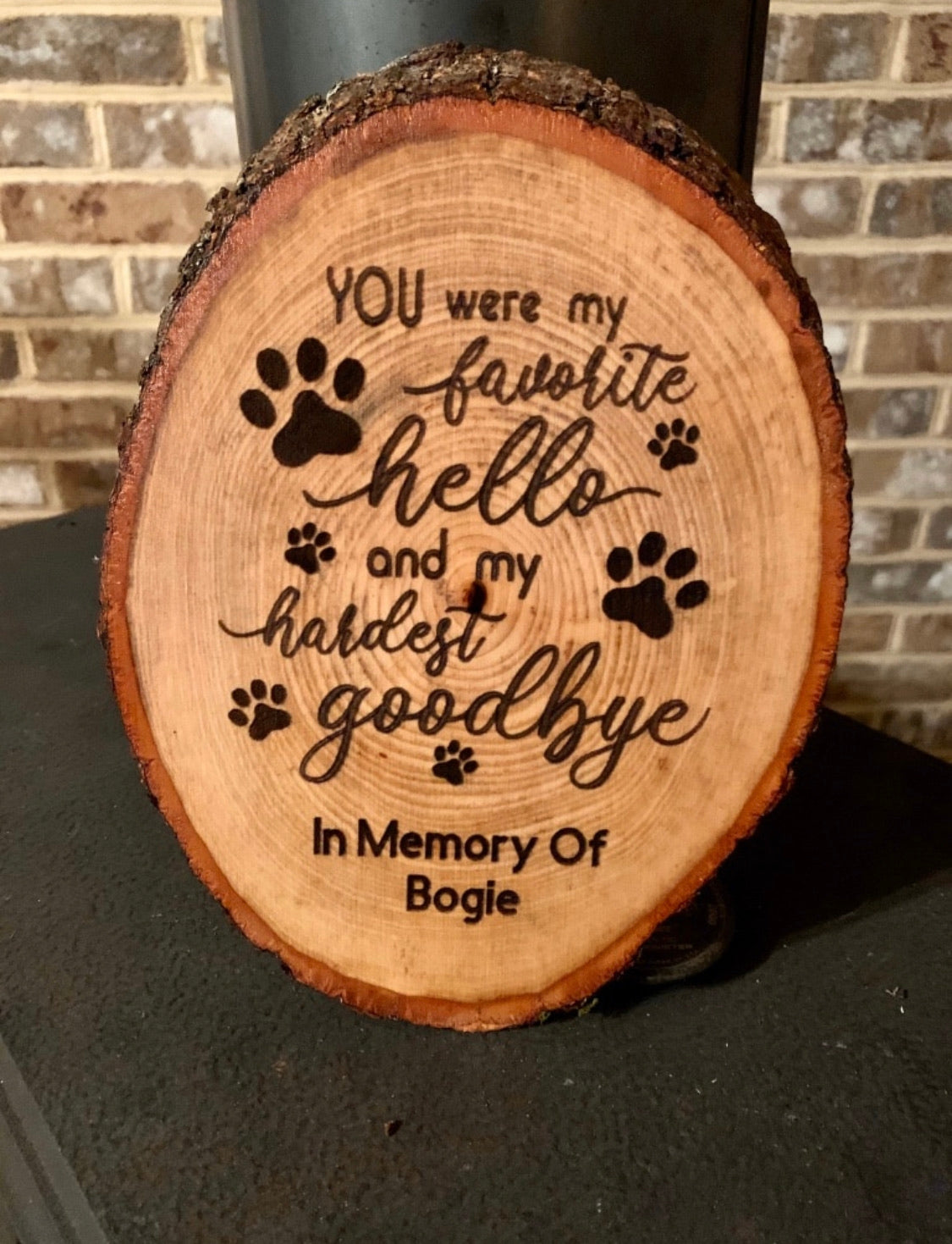 You Were My Greatest Hello But My Hardest Goodbye Personlaized Live Edge Wood Sign - MixMatched Creations
