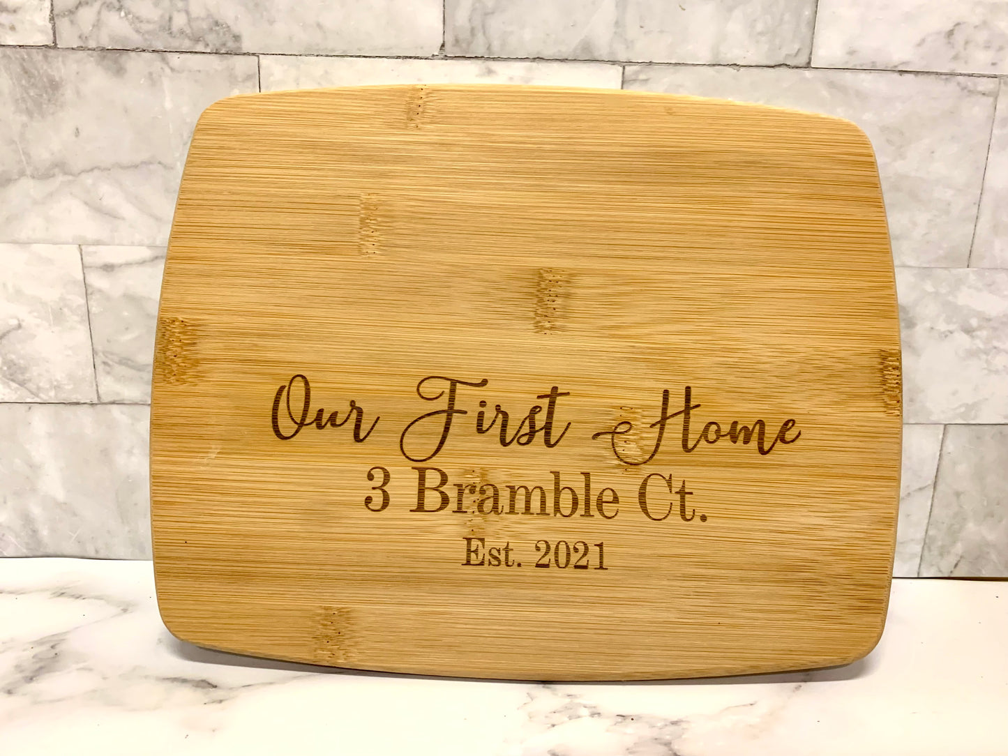 Our First Home Personalized Cutting Board - MixMatched Creations