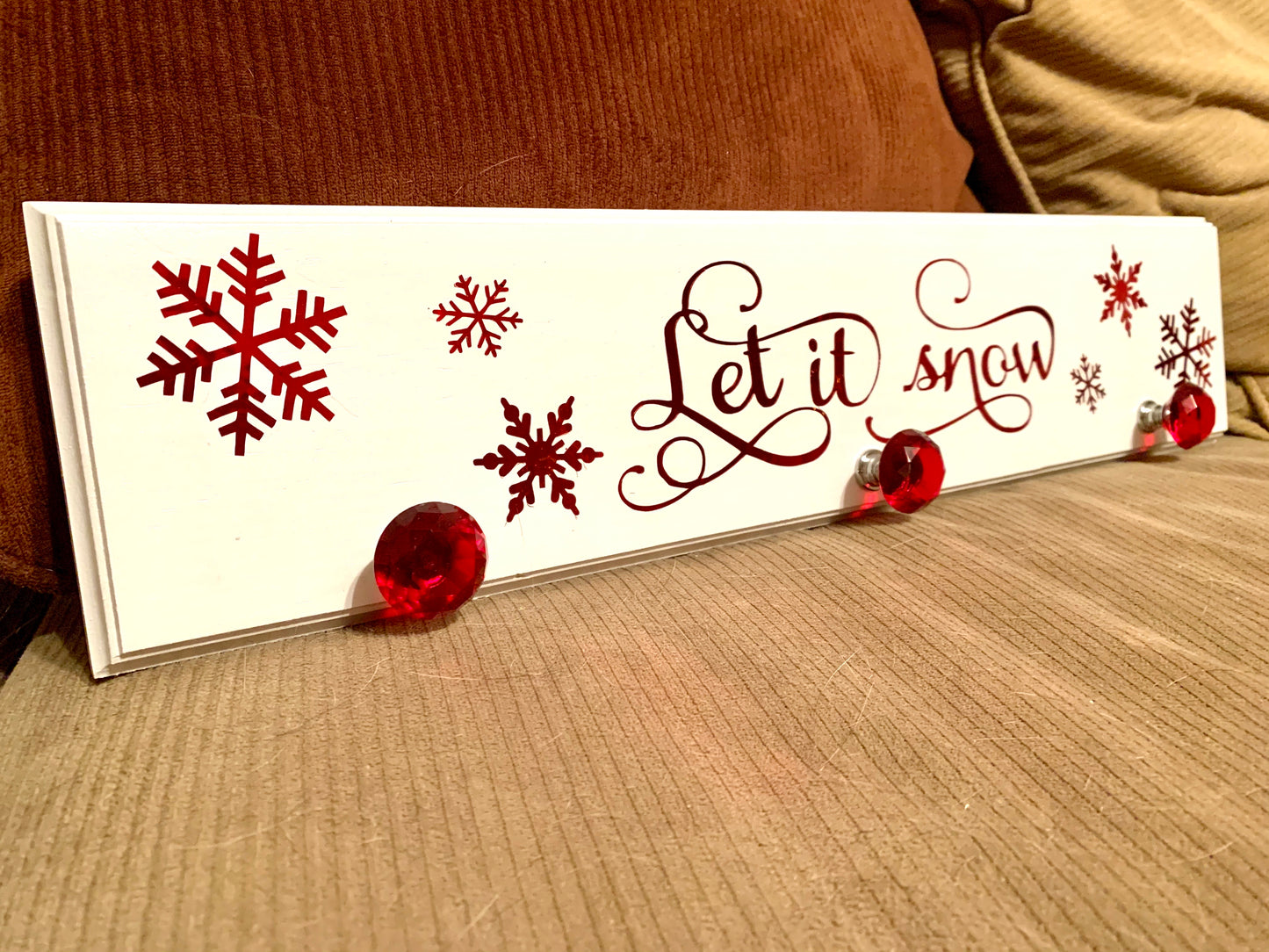 Let It Snow Christmas Stocking Hanger - MixMatched Creations