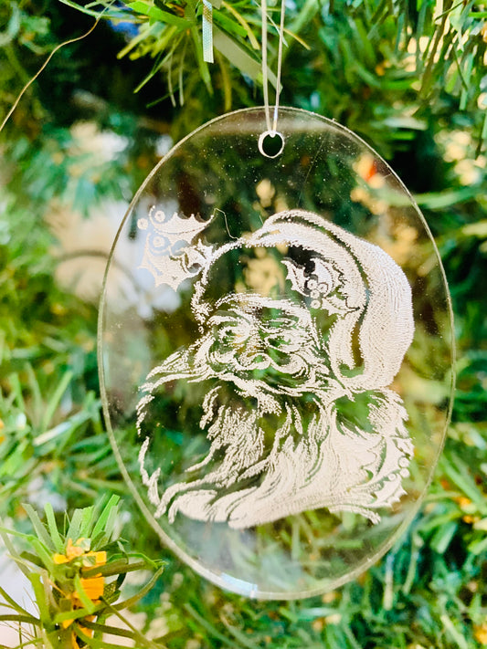Santa Acrylic Christmas Ornament - MixMatched Creations
