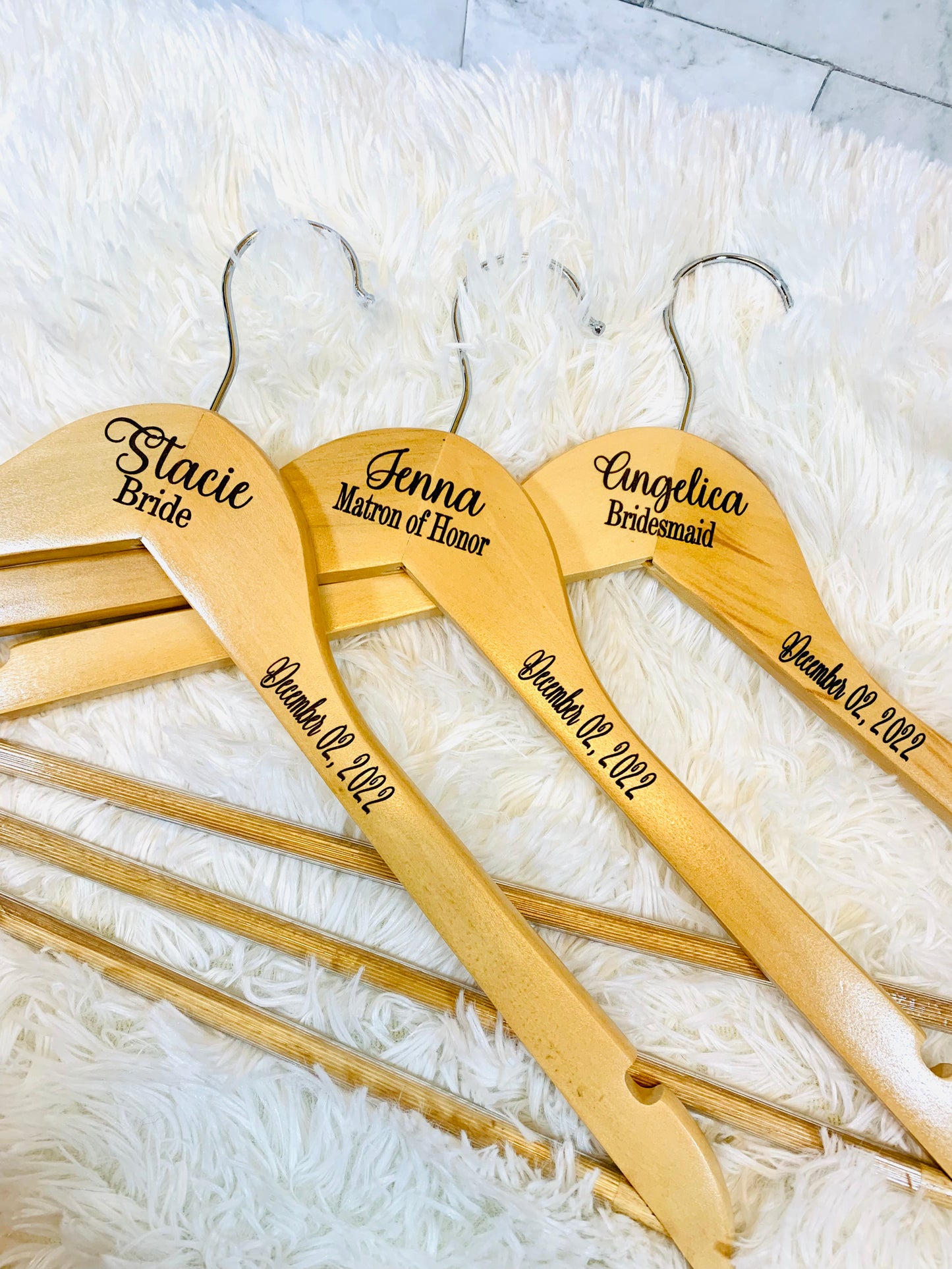 Personalized Bridesmaid HangersWedding Hanger - Wooden EngravedHanger - Bridal Dress Hanger - Bridesmaid Gifts