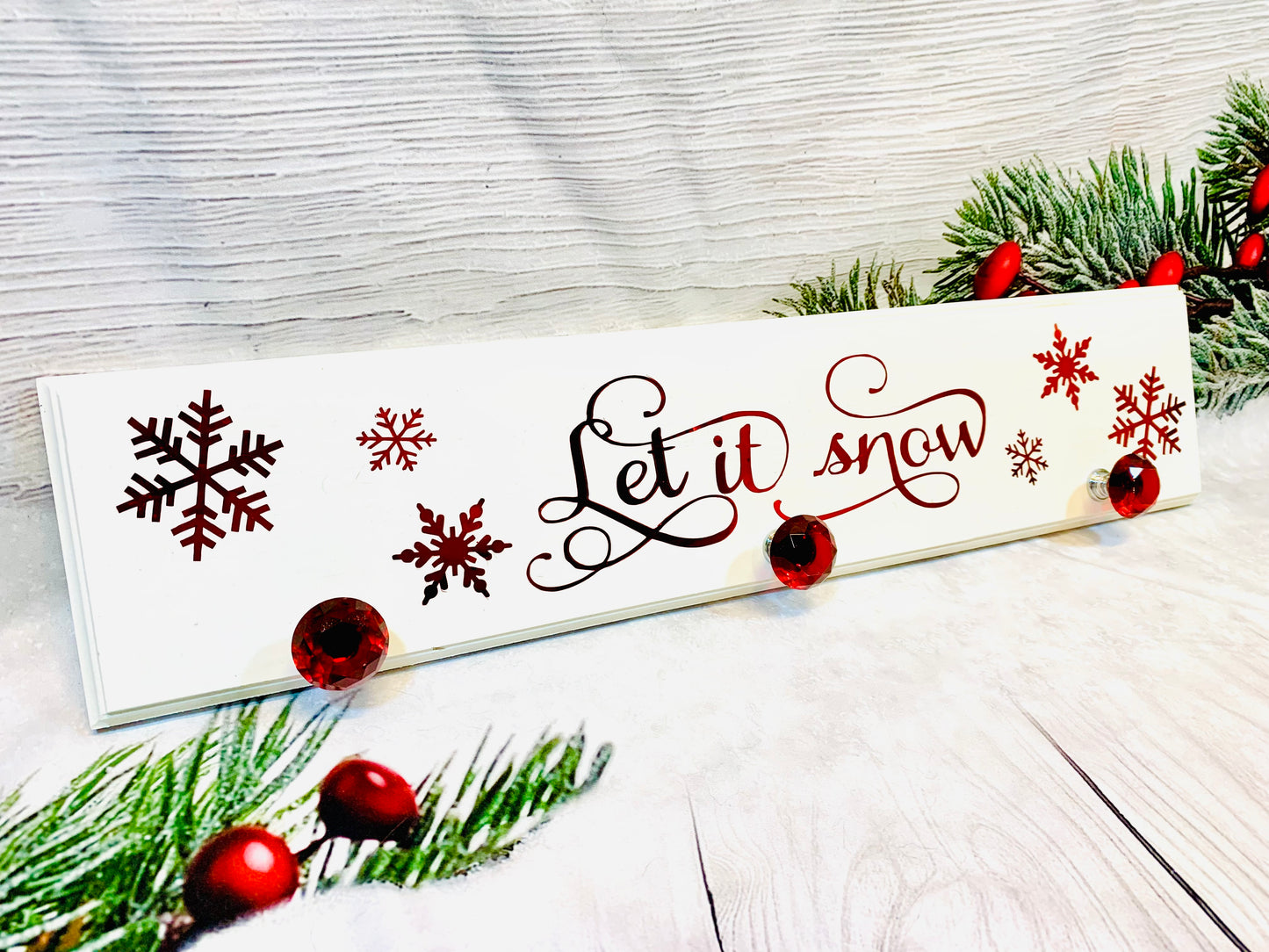 Let It Snow Christmas Stocking Hanger - MixMatched Creations