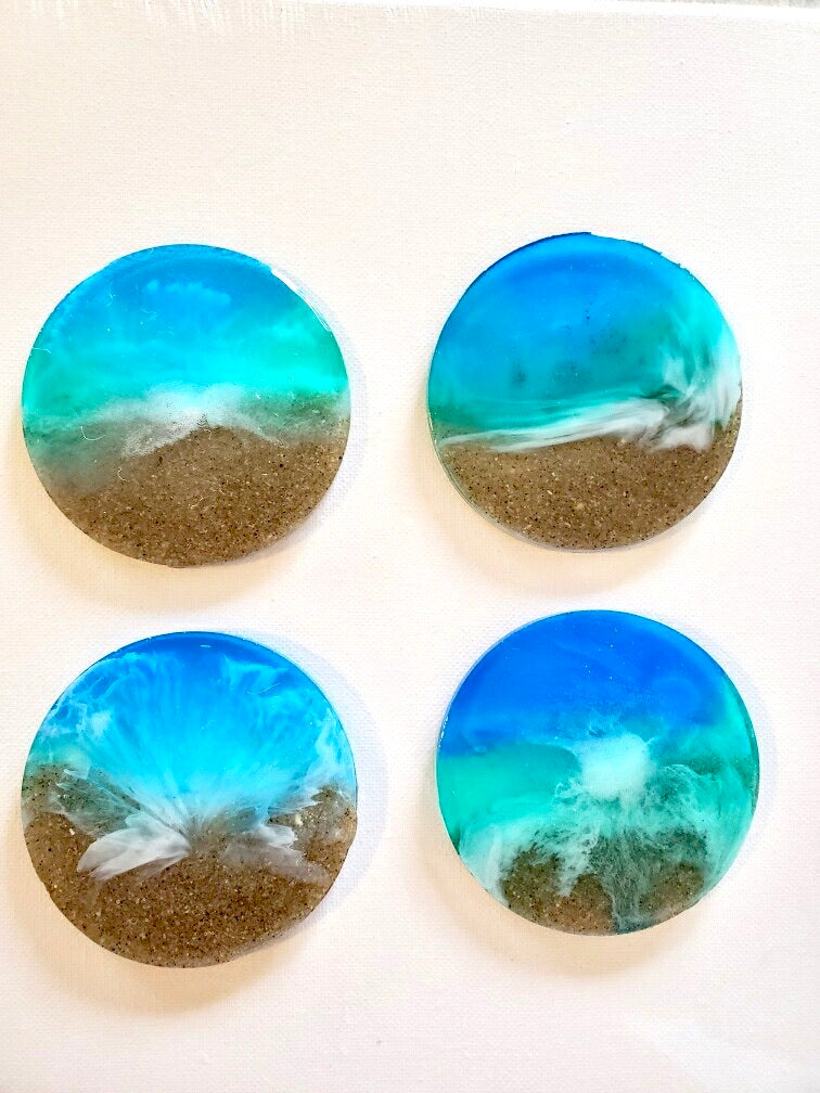 Beach Resin Coasters - MixMatched Creations