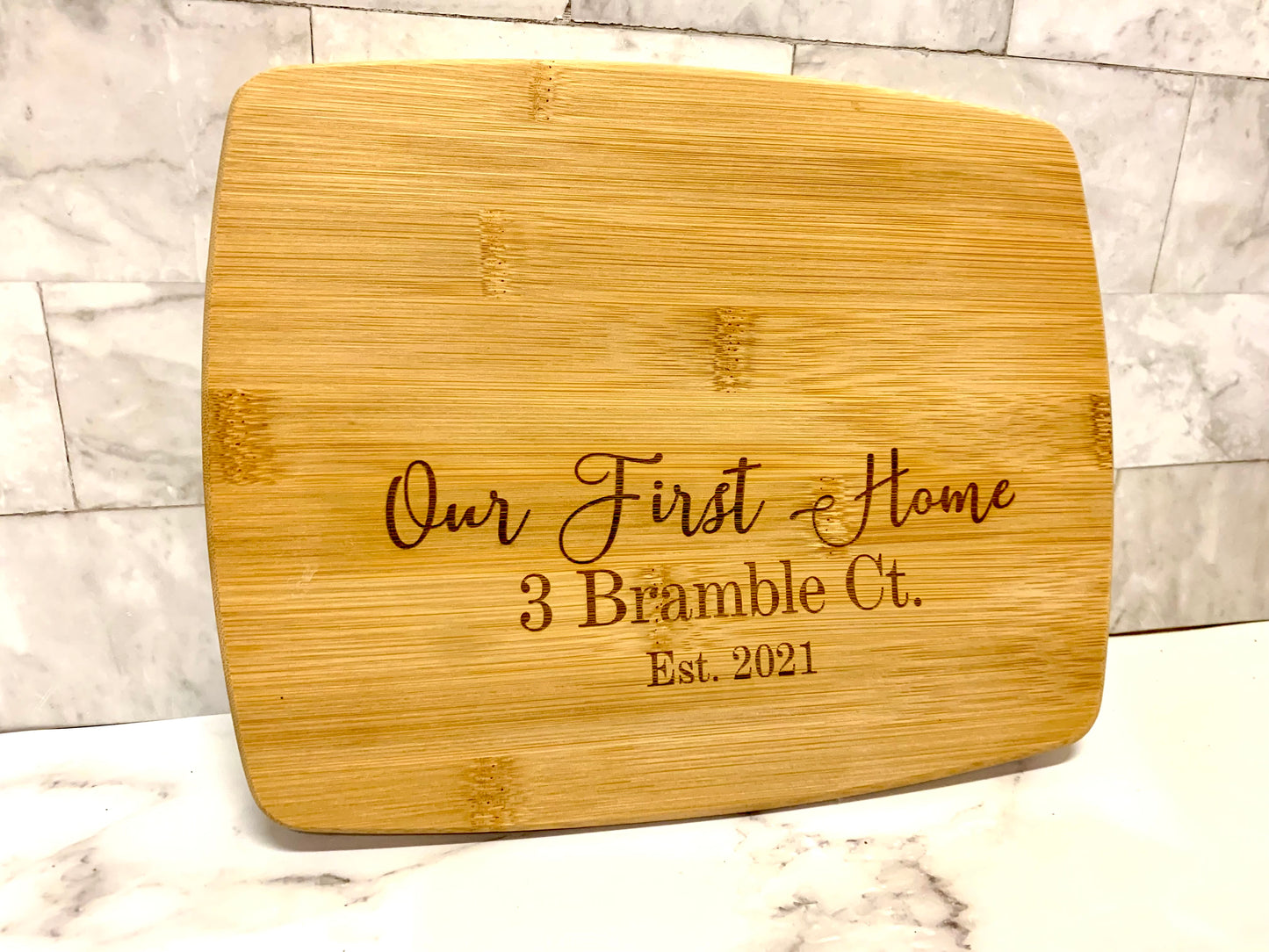 Our First Home Personalized Cutting Board - MixMatched Creations