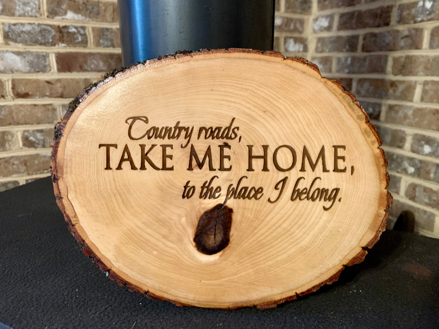 Custom Personalized Live Edge Wood Sign