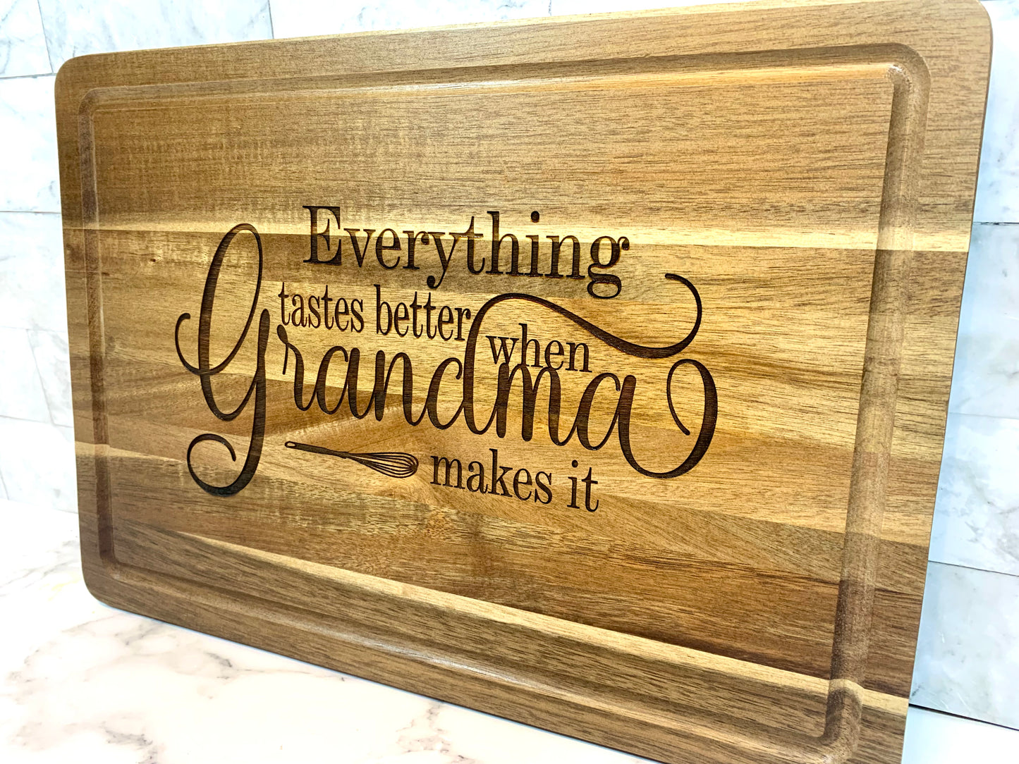 Everything Tastes Better When Grandma Makes It Cutting Board
