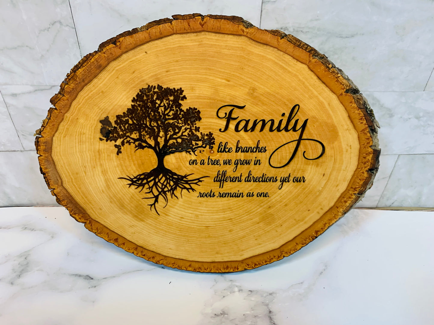 Family Like Branches On A Tree Live Edge Wooden Sign - MixMatched Creations