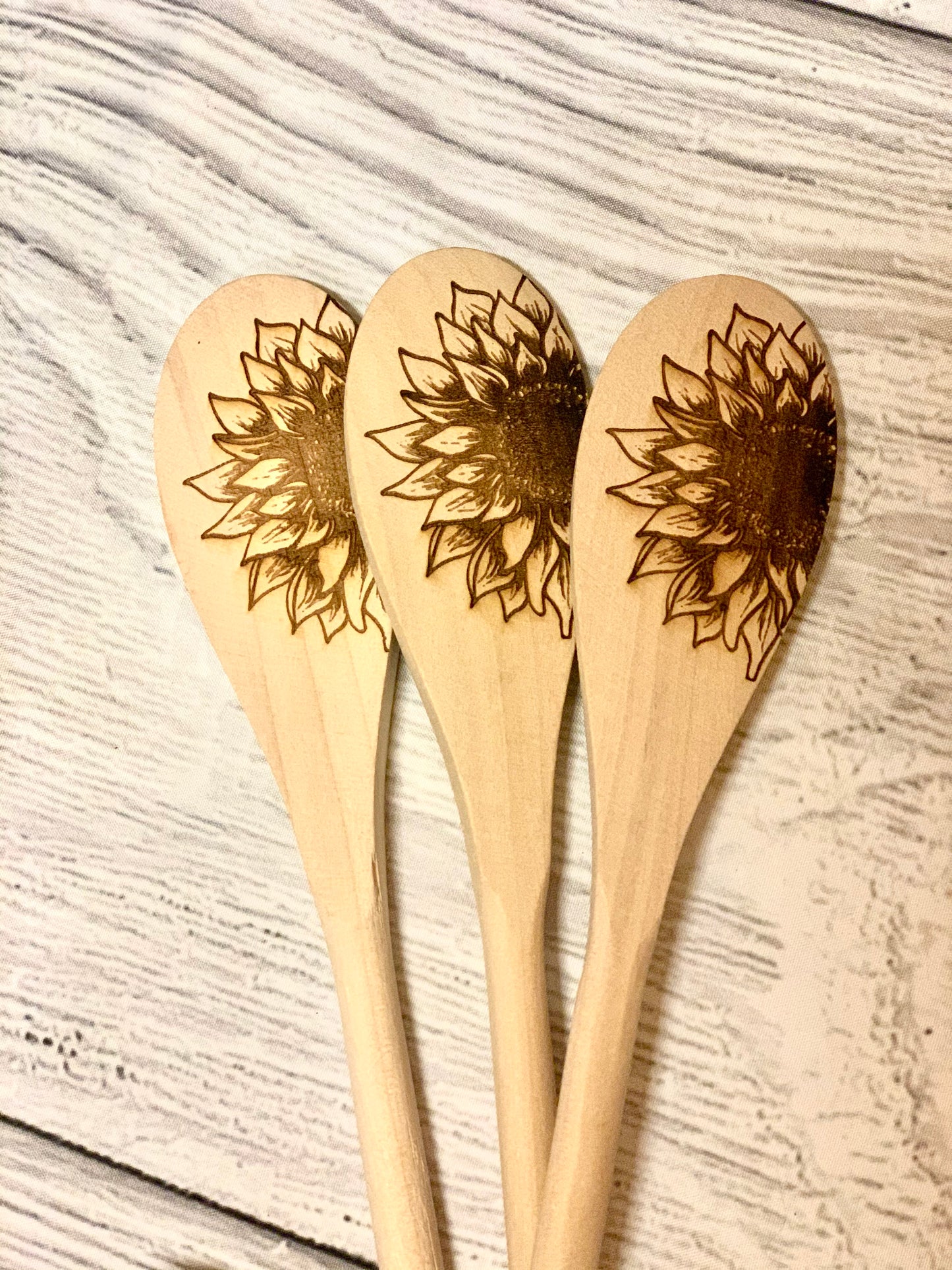 Sunflower Wooden Spoon - MixMatched Creations