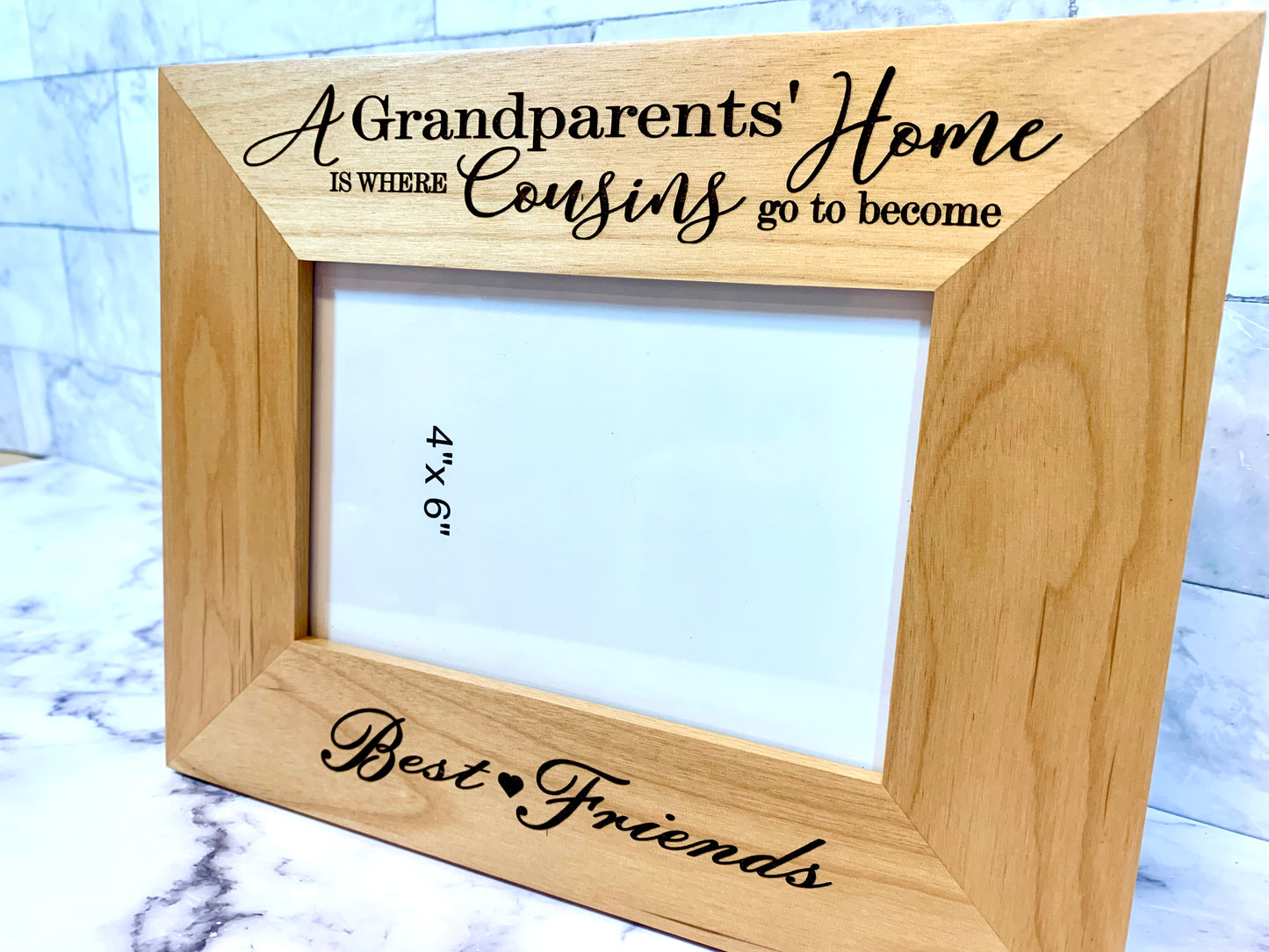 A Grandparents House Is Where Cousins Go To Become Best Friends Picture Frame/Custom Personalized Home Decor/Gifts For Grandma/Gifts For Her