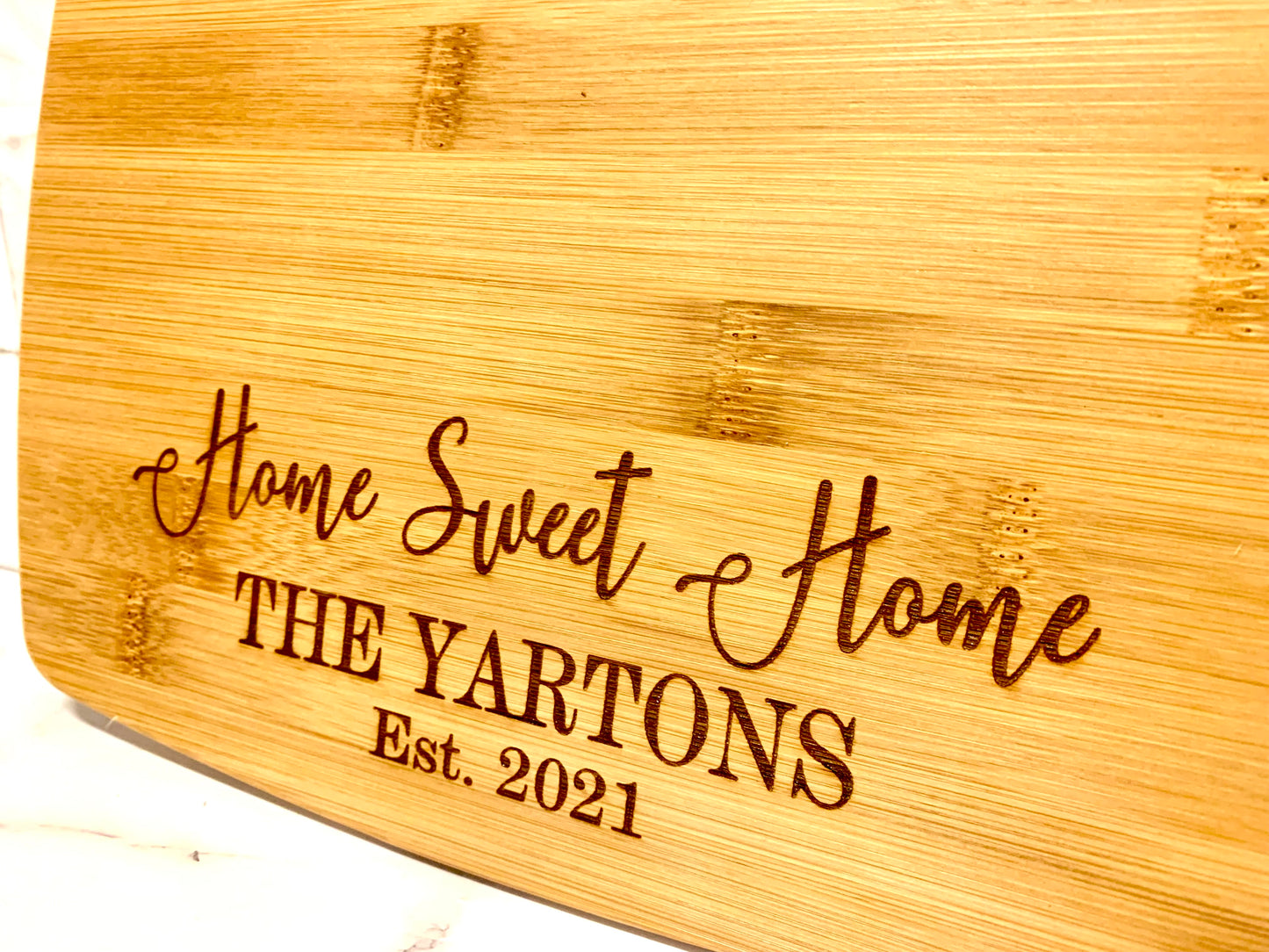 Home Sweet Home Personalized Cutting Board - MixMatched Creations