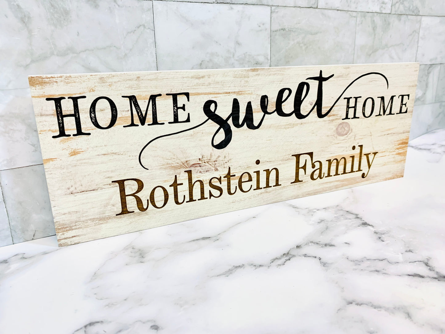 Personalized Home Sweet Home Wood Sign - MixMatched Creations