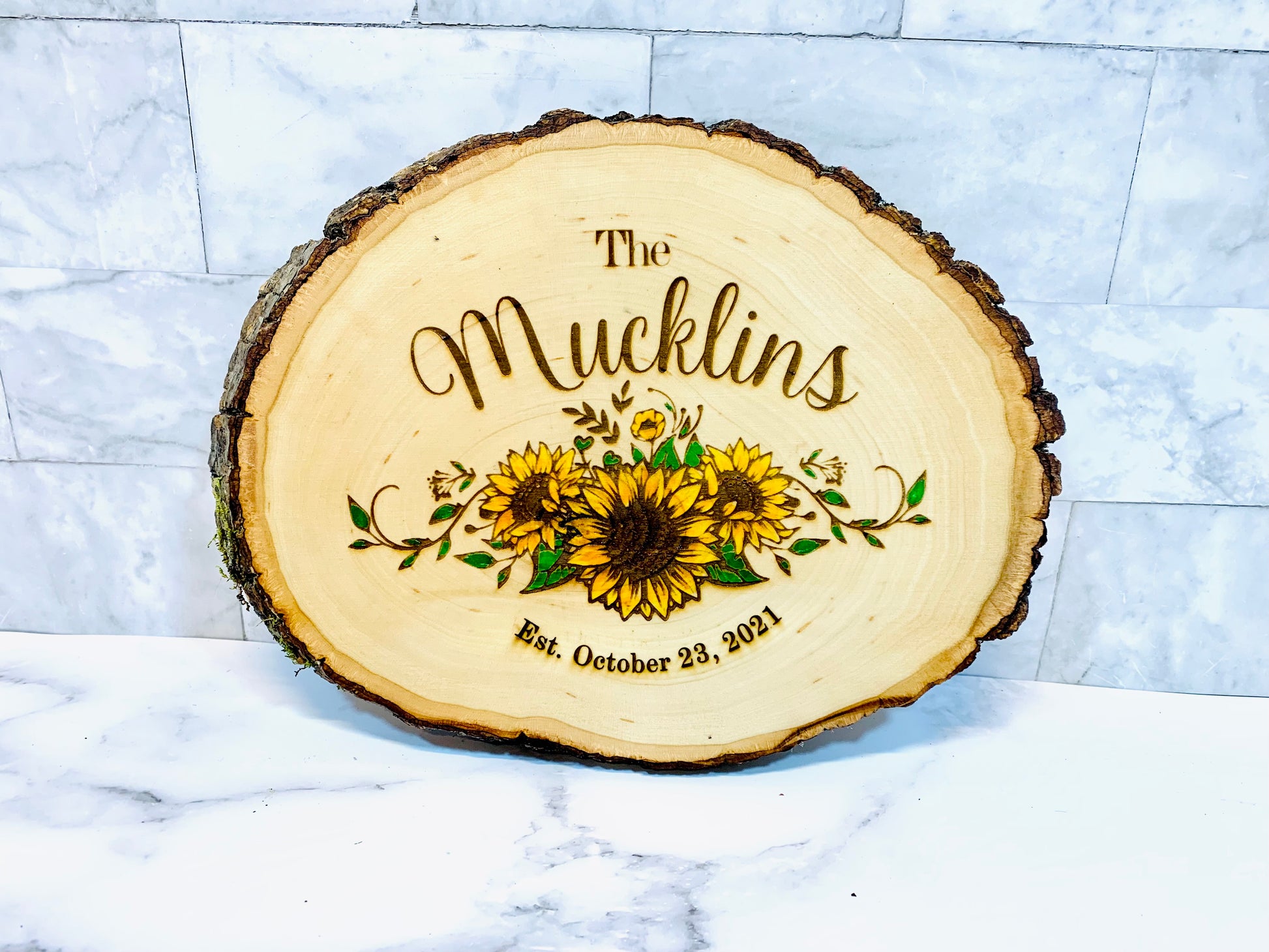 Sunflower Kitchen Set Personalized Wedding Gift - MixMatched Creations