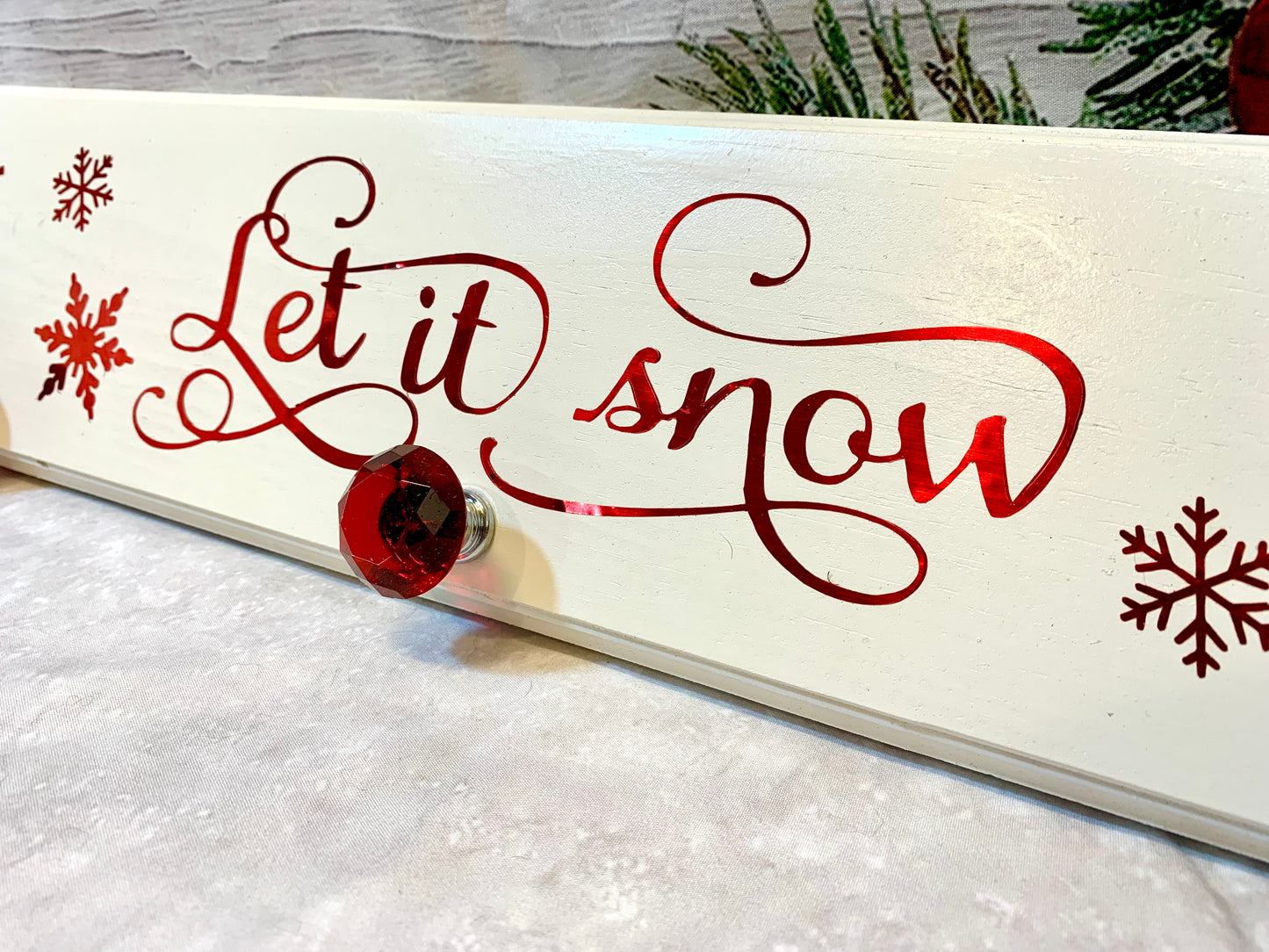 Let It Snow Christmas Stocking Hanger - MixMatched Creations