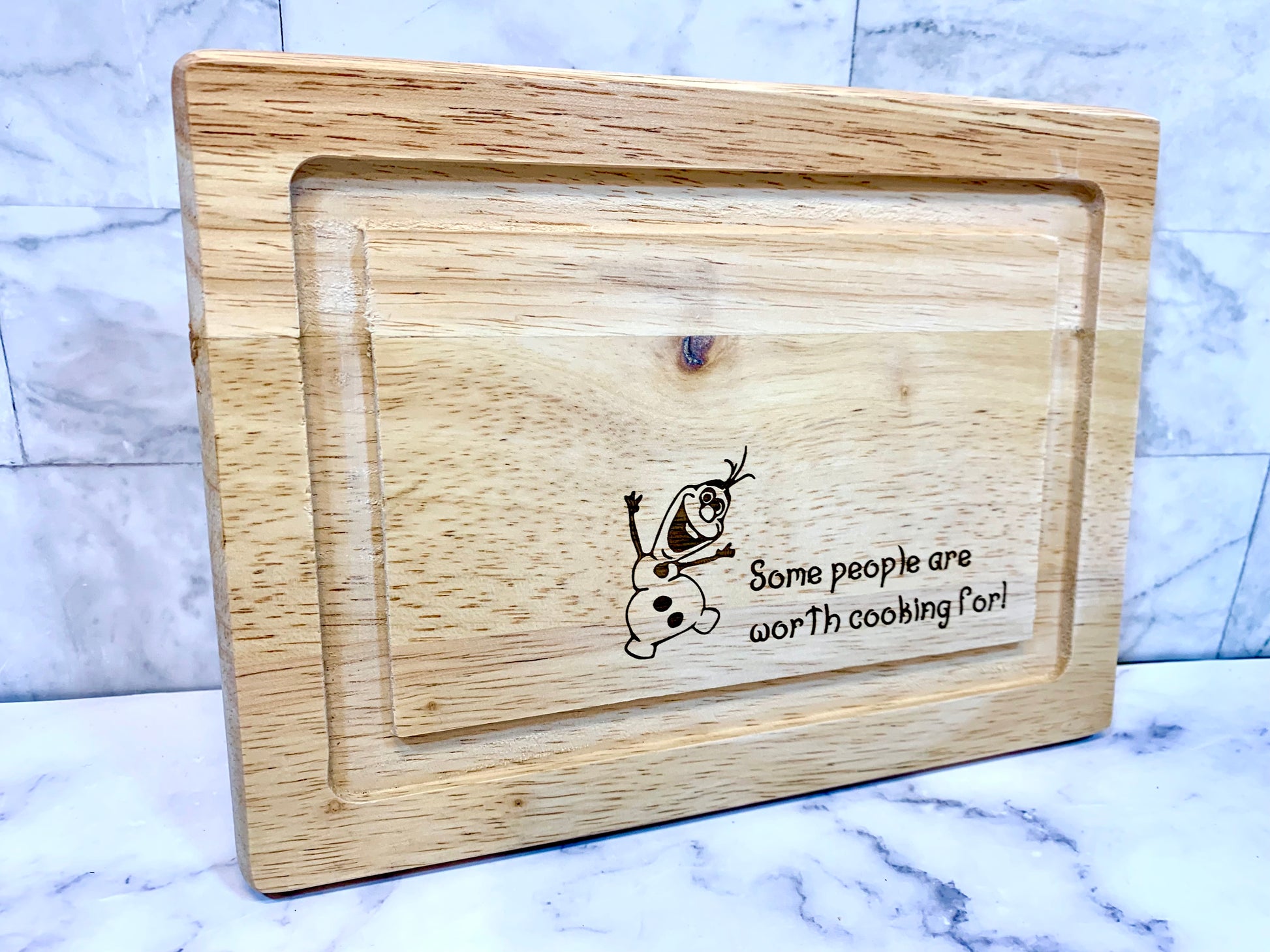 Some People Are Worth Cooking For Frozen Cutting Board/Olaf/Disney - MixMatched Creations