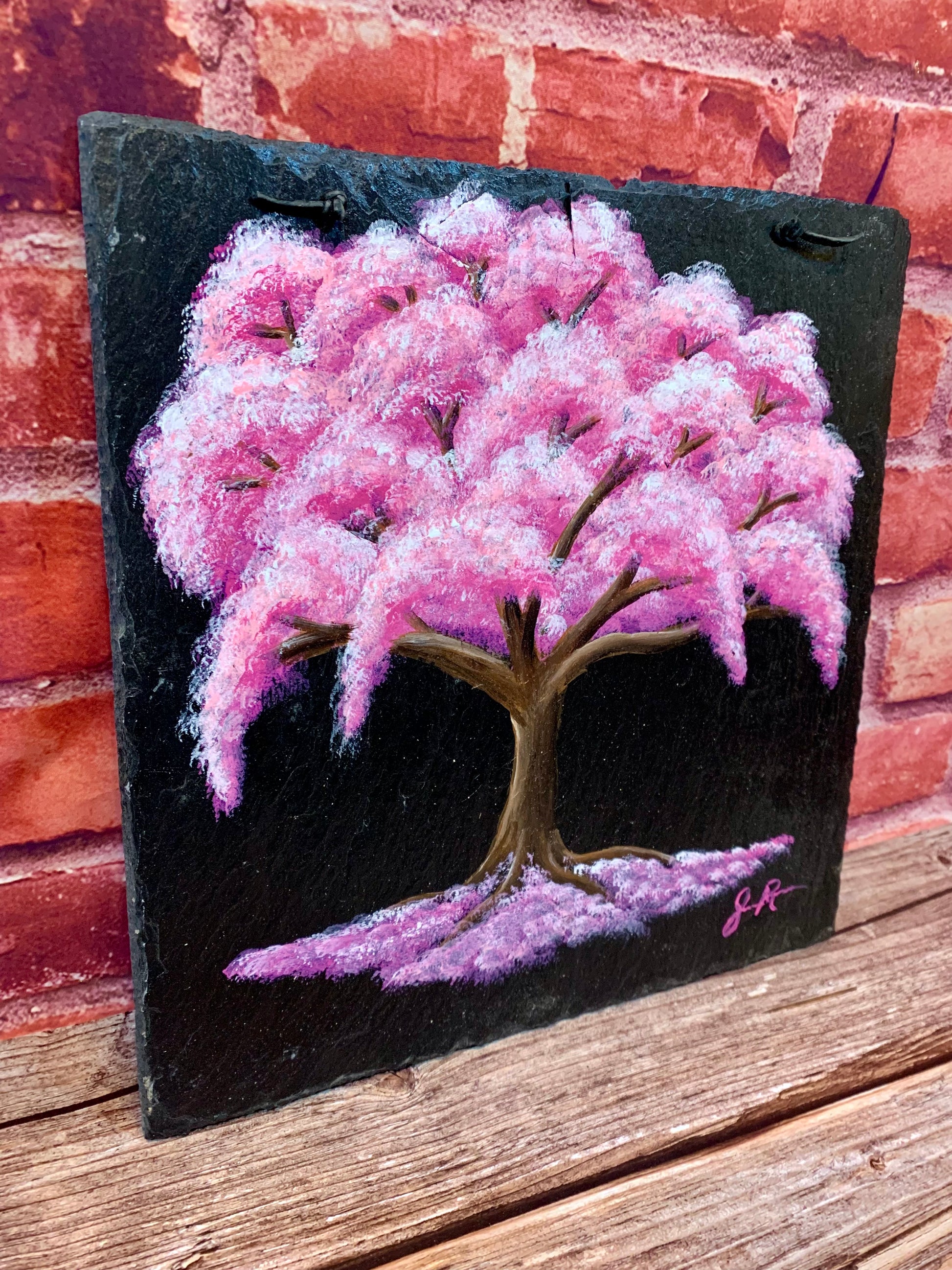 Cherry Blossom Tree  Slate Painting Clearance - MixMatched Creations