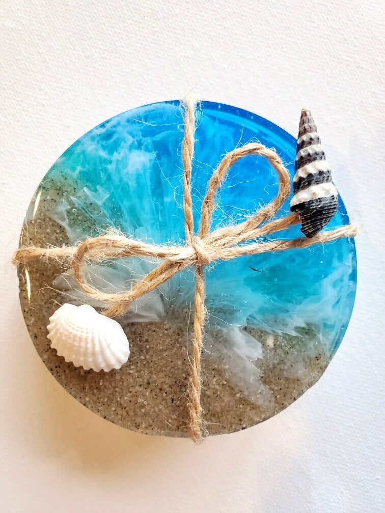 Beach Resin Coasters - MixMatched Creations