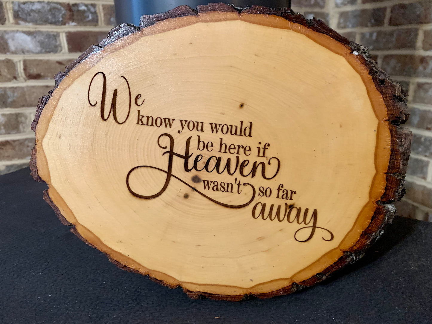 Custom Personalized Live Edge Wood Sign