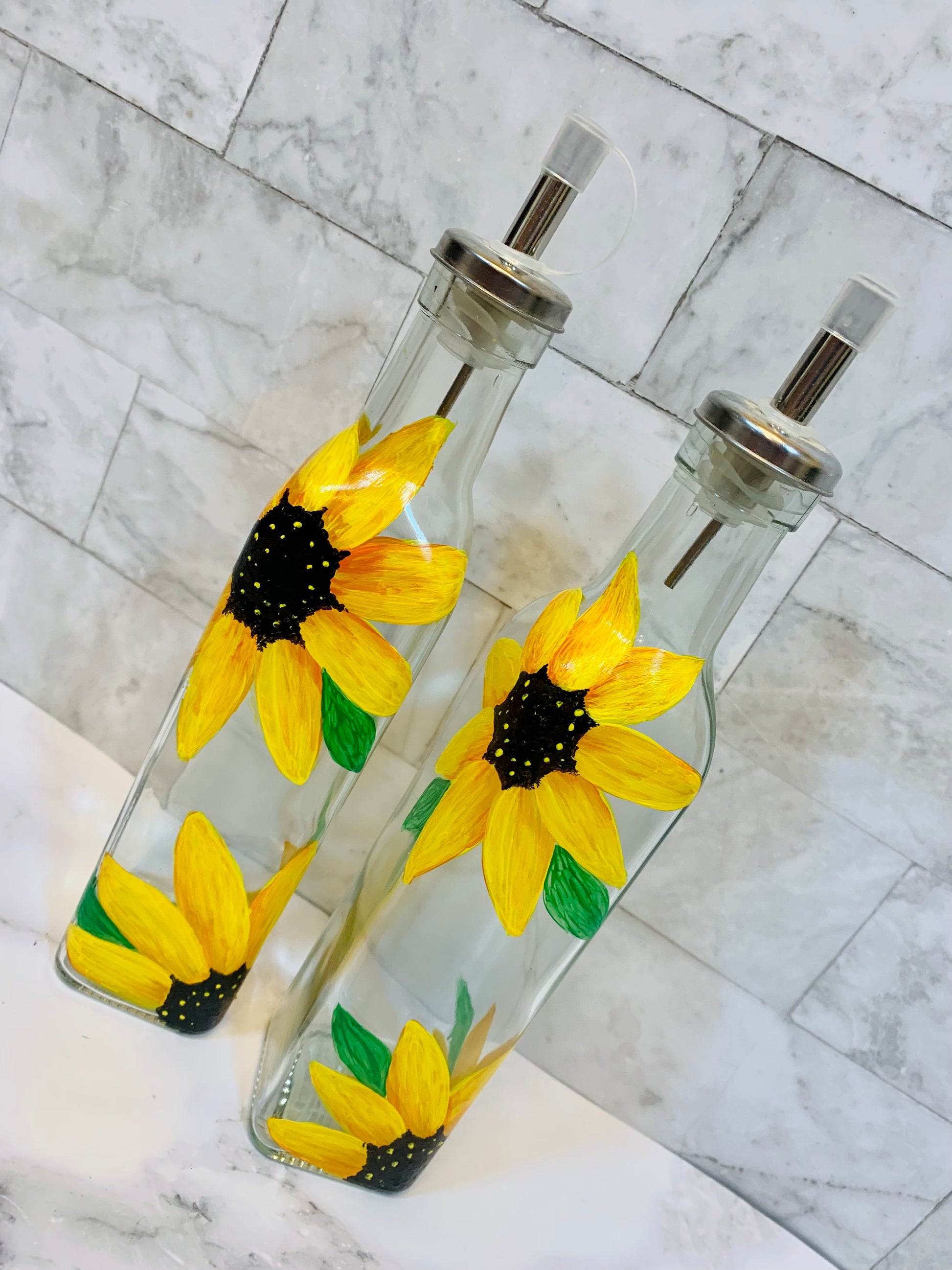 Sunflower Vinegar & Oil Dispensers - MixMatched Creations