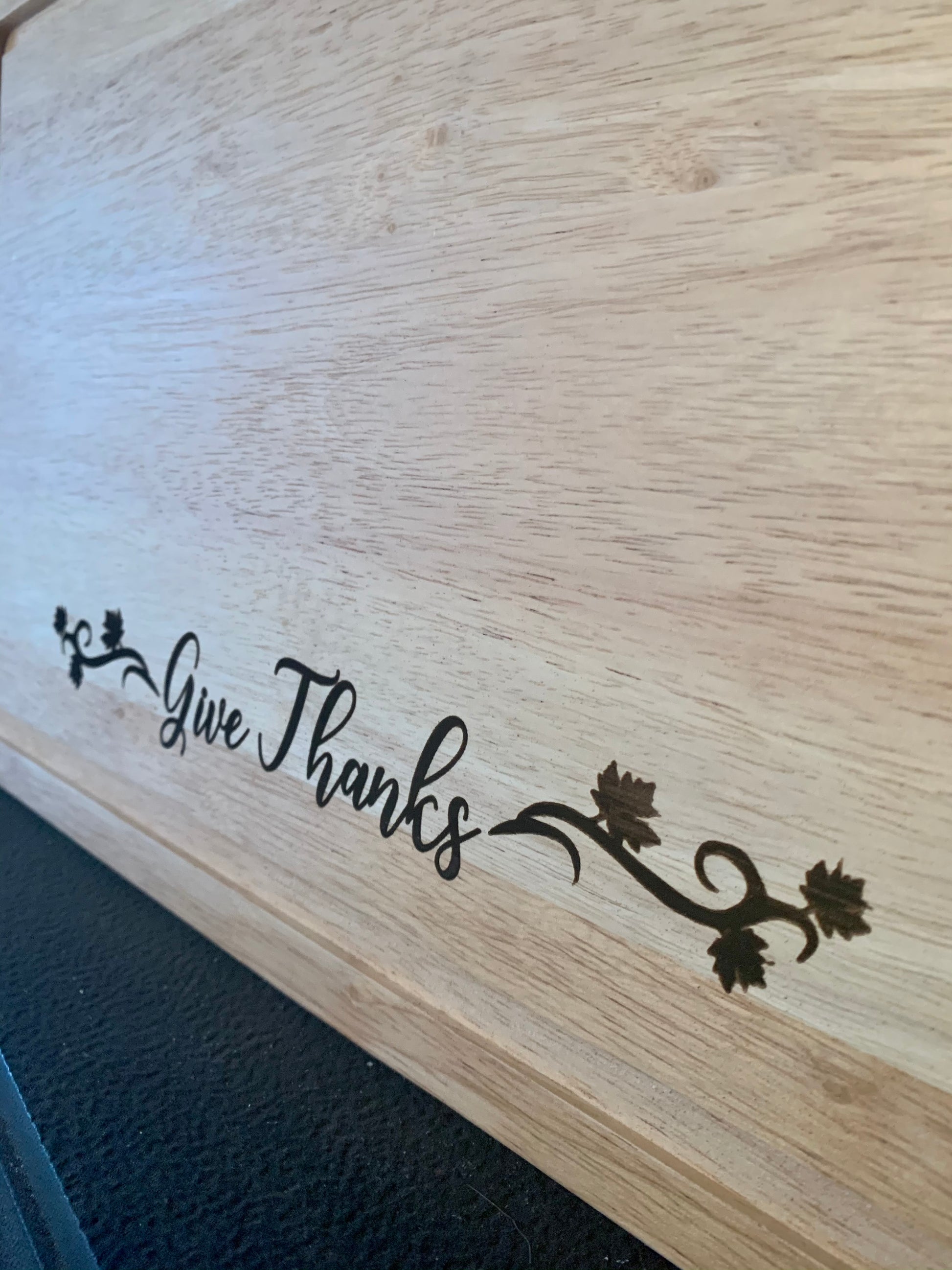 Give Thanks Thanksgiving Cutting Board - MixMatched Creations