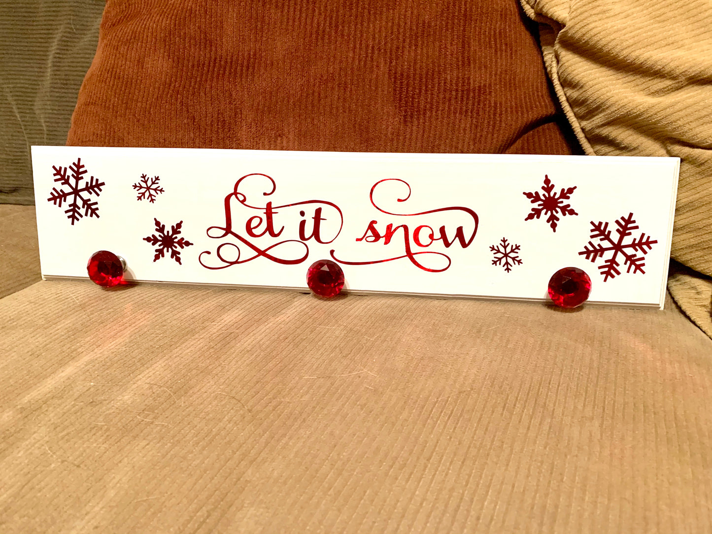 Let It Snow Christmas Stocking Hanger - MixMatched Creations