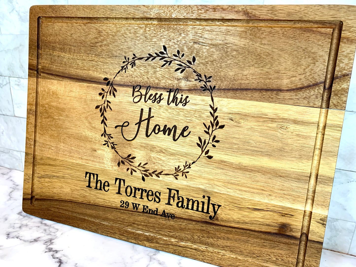 Bless This Home Personalized Wedding Cutting Board